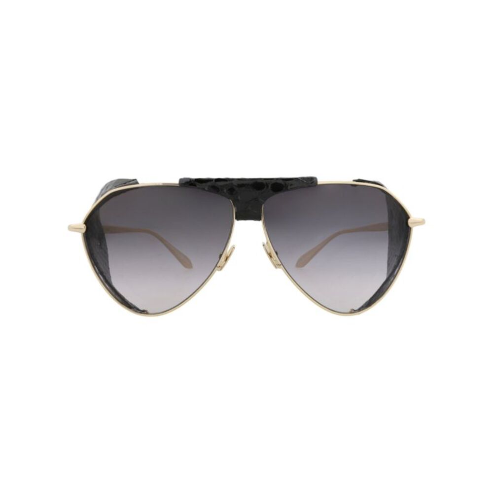 Alaia Aviator-Frame Metal Sunglasses Gold Womens
